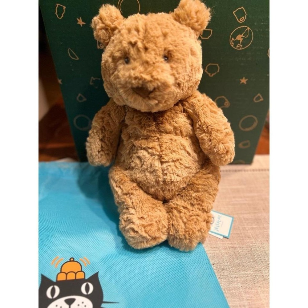 Jellycat Bartholomew Bear Medium and Drawstring Dust Bag - NWT